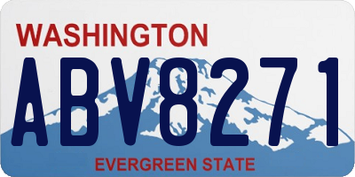 WA license plate ABV8271