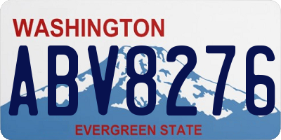 WA license plate ABV8276