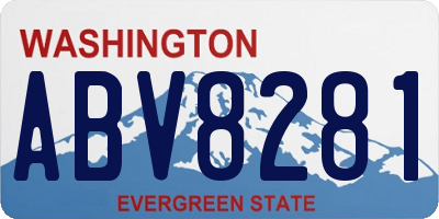 WA license plate ABV8281