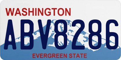 WA license plate ABV8286