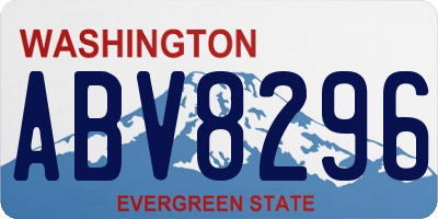 WA license plate ABV8296