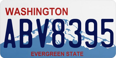 WA license plate ABV8395