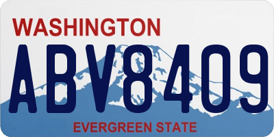 WA license plate ABV8409