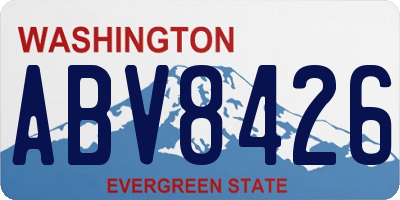 WA license plate ABV8426