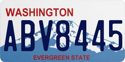 WA license plate ABV8445