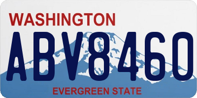 WA license plate ABV8460