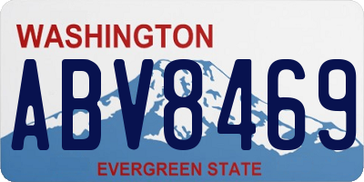 WA license plate ABV8469