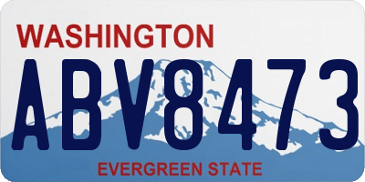 WA license plate ABV8473