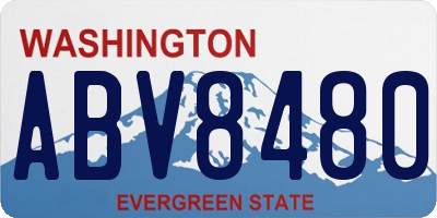 WA license plate ABV8480