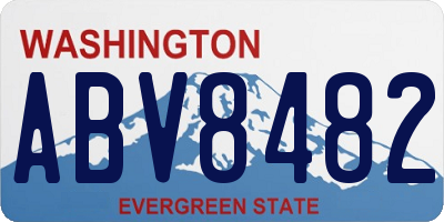 WA license plate ABV8482