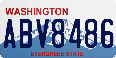 WA license plate ABV8486