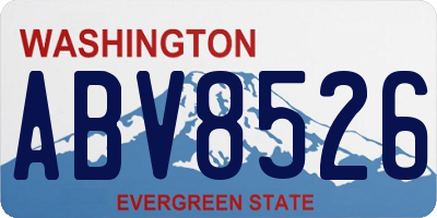WA license plate ABV8526