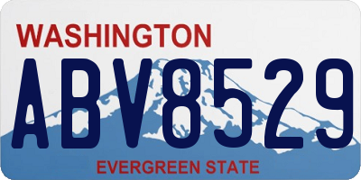 WA license plate ABV8529