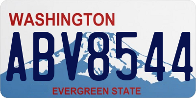 WA license plate ABV8544