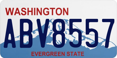 WA license plate ABV8557