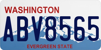 WA license plate ABV8565