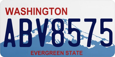 WA license plate ABV8575