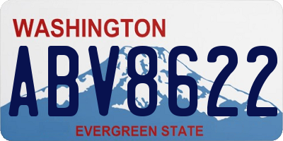 WA license plate ABV8622