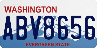 WA license plate ABV8656