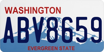 WA license plate ABV8659