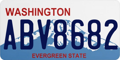 WA license plate ABV8682