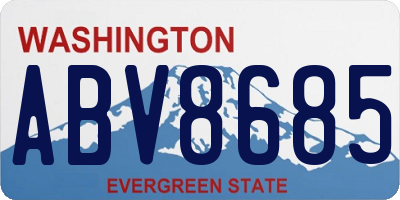 WA license plate ABV8685