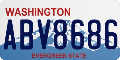 WA license plate ABV8686