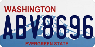 WA license plate ABV8696