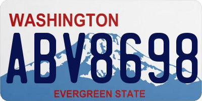 WA license plate ABV8698