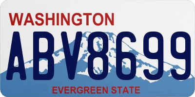 WA license plate ABV8699