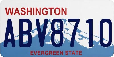 WA license plate ABV8710