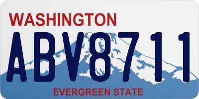 WA license plate ABV8711