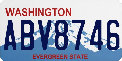 WA license plate ABV8746