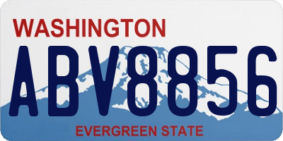 WA license plate ABV8856