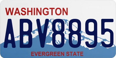 WA license plate ABV8895