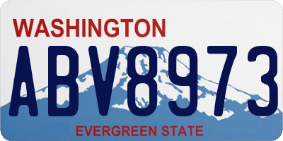 WA license plate ABV8973