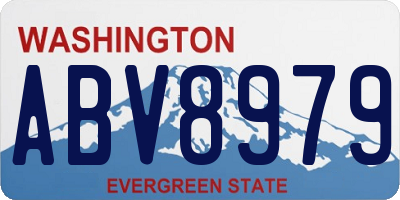 WA license plate ABV8979