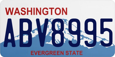 WA license plate ABV8995