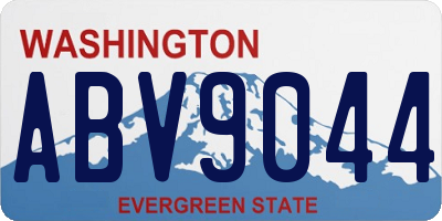 WA license plate ABV9044