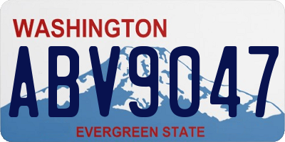 WA license plate ABV9047