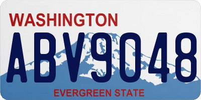 WA license plate ABV9048