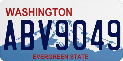 WA license plate ABV9049