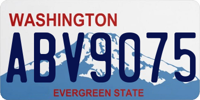 WA license plate ABV9075