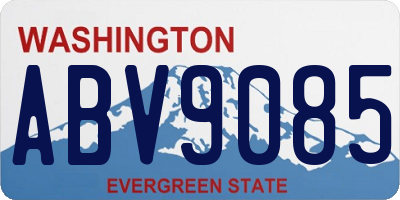 WA license plate ABV9085