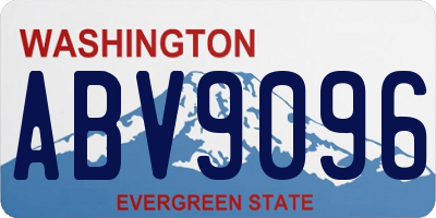 WA license plate ABV9096
