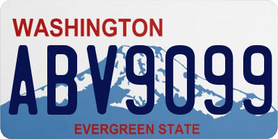 WA license plate ABV9099