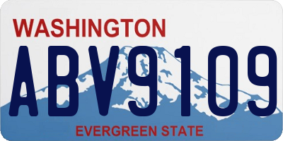WA license plate ABV9109