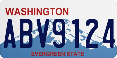 WA license plate ABV9124