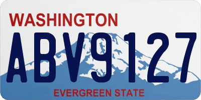 WA license plate ABV9127