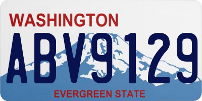 WA license plate ABV9129